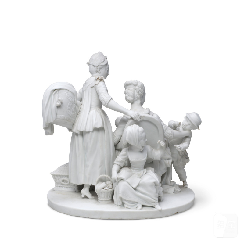A Sèvres biscuit group of "La Nourrice," circa 1774 - 图2
